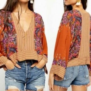 Free people boho kimono top
